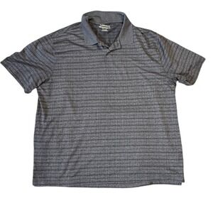 Saddlebred Performance Polo Shirt‎ Moisture Wicking Gray Plaid X-Large